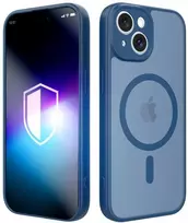 Mėlynas dėklas iPhone 14 telefonui 3mk Misty MagCase