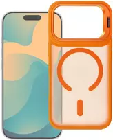 iPhone 17 Pro Max / 18 Pro Max dėklas Forcell F-Protect Shadow Stand Premium, suderinamas su MagSafe, oranžinis