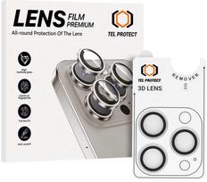 Tempered glass Tel Protect 3D kameros apsauga skirta Apple iPhone 17 Pro/17 Pro Max transparent (lens 3 pieces)