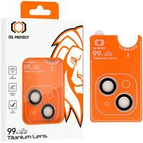 Grūdintas stiklas Tel Protect Titanium Lens 99% AR skirtas Apple iPhone 15/15 Plus skaidrus (objektyvui 2 vnt)