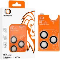 Grūdintas stiklas Tel Protect Titanium Lens 99% AR skirtas Apple iPhone 15 Pro/15 Pro Max skaidrus (objektyvui 3 vnt)