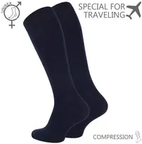 Vincent Creation Kelioninės kompresinės kojinės iki kelių, unisex, mėlynos