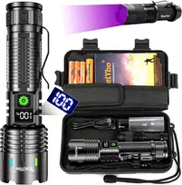 Relybo LED prožektorius, 30 W, įkraunamas, su USB, 5000 lm, su LCD ekranu, Relybo-A05
