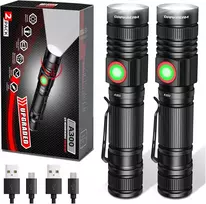 DARKBEAM LED įkraunama kišeninė prožektorius, 2000 lm, USB, atspari vandeniui, su fokusavimo reguliavimu, A300 X2, 2 vnt.