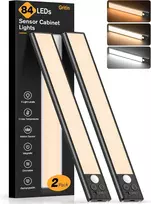 Gritin LED spintelės lempa su judesio jutikliu, 26 cm, 1800 mAh, 3 spalvos, magnetinė, 2 vnt.