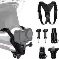 K&F Concept motociklininko šalmo tvirtinimo dirželis sporto kameroms, silikonu dengtas, ABS