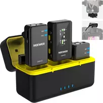 NEEWER belaidė lavalier tipo mikrofonų sistema su įkrovimo dėklu, 4GB atmintis CM28