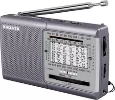 XHDATA nešiojamas AM/FM/SW radijas su 3,5 mm ausinių jungtimi ir 52 cm antena D-219