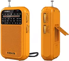 XHDATA nešiojamas retro stiliaus radijo imtuvas FM/MW/SW, baterinis, ausinių įėjimas, D220