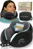 FLOWZOOM kelioninė kaklo pagalvė su 360° atrama, atminties putų užpildu, juoda, COMFY L - BK1