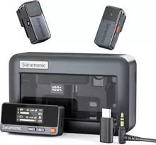 Saramonic belaidis lavalier tipo mikrofonų rinkinys su USB-C imtuvu, triukšmo mažinimu, 300 m veikimo nuotoliu, Air-01
