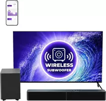 Namų kino sistema ULTIMEA garso juosta su belaidžiu žemųjų dažnių garsiakalbiu, Bluetooth 6.0, HDMI, 240 W, Poseidon M30