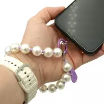 Perlinių karoliukų dirželis telefonui ant riešo, 15 cm