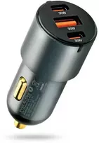 Automobilinis įkroviklis everActive CC-40Q USB QC3.0 + 2x USB-C PD 60W