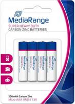 BATTERY CARBON-ZINC AAA 1.5V/4PCS MRBAT141 MEDIARANGE MRBAT141 | 4260459610601
