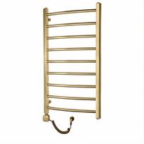 Elektrinis rankšluosčių džiovintuvas WOBBEE BRYMBO GOLD PVD 50x90cm, kairinis su laidu braižyto aukso spalvos W-BRYM-5090BG+300SCGM-L