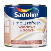 Emaliniai dažai SADOLIN SIMPLY REFRESH, durims/langams, pusiau matiniai, BW bazė, 2,5 l