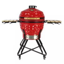 Kamado grilis su priedais Zyle 62 cm, X Large Diamond ZY24KSRDDISET, raudonas