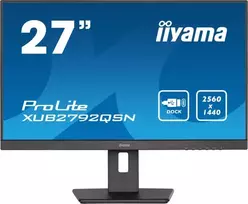 Monitorius iiyama ProLite  27'' (68.6cm) IPS, WQHD 2560x1440, 4ms, 350 cd/m2, 75Hz, Juoda XUB2792QSN-B5
