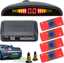 AUTOMOBILIO PARKAVIMO SISTEMA SU 4  ATJUNGIAMAIS SENSORIAIS SU DISPLĖJUMI