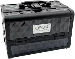Lagaminas Osom DB-096S plastikinis su aliuminėmis apdailomis, juodas