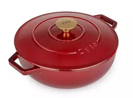 Apvalus emaliuotas ketaus puodas Zyle ZY20BLKI, Ø26 cm, 3.2 l, mėlynas