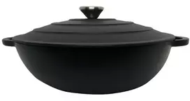 Apvalus emaliuotas ketaus puodas Zyle ZY030DBKI Ø30 cm, 4,8 l, juodas