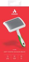 Šepetys gyvūnų kailiui šukuoti Andis Soft-Tooth Slicker Brush AN-65835, su metalinais dantukais, didelis