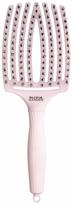 Lenktas šepetys plaukams Olivia Garden Fingerbrush Combo Pastel Pink Large OG7838, pastelinės rožinės spalvos