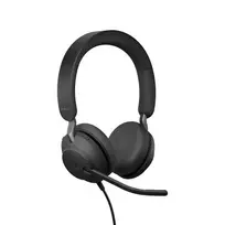 Jabra Evolve2 40 MS Teams Stereo Laidinės ausinės, USB-A, Juoda