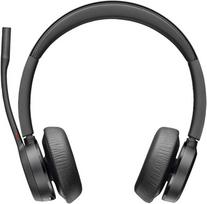 Poly Voyager 4320 MS Teams Belaidės ausinės, Bluetooth, USB-A, +BT700 dongle, +Charging Stand, Juoda