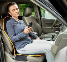 Medivon Cosy Mesh juodas masažinis kilimėlis sėdimoms vietoms