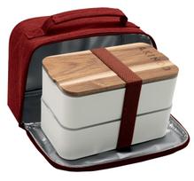 Pietų dėžutė su termo maišeliu Akinod Bento+Lunch bag 11:58 Blanc/Terracotta, AKI000056
