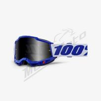 Krosiniai 100% Accuri 2 akiniai enduro moto blue (tamsintas lęšis) mėlyna / balta