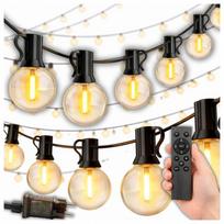 Sodo šviesos girlianda 20m 20 LED sodo lemputės 230V su nuotolinio valdymo pulteliu