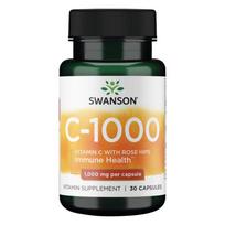 Swanson Vitamin C-1000 su erškėtuogemis (30 kaps.)