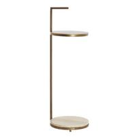 Su marmuriniu stalviršiu apvalios formos šoninis stalas ø 26 cm Leda – Light & Living