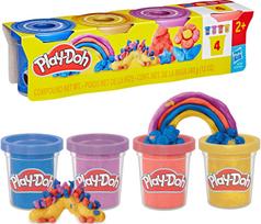 PLAY-DOH Blizgaus plastilino rinkinys, 4 vnt.