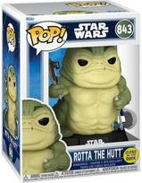 FUNKO POP! Vinilinė figūrėlė: Star Wars: Mandalorian & Grogu - Rotta the Hutt (Glow)