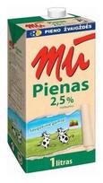 Pienas MŪ 2,5% riebumo, 1 l, UATMUS450_00279