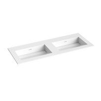 Kame Corian 120 dviguba (be maišytuvo angos) Balta Matinė Mėgė CN1214618-D-BS