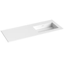 Kame Corian 120 (be maišytuvo angos) dešinė Balta Matinė CN1214618-R-BS