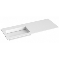 Kame Corian N 120 (be maišytuvo angos) kairė Balta Matinė CN1202465-L-BS