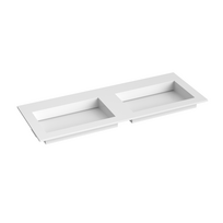 Kame Corian N 120 dviguba (be maišytuvo angos) Balta Matinė CN1202465-D-BS