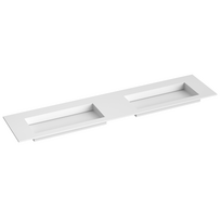 Kame Corian N 200 dviguba (be maišytuvo angos) Balta Matinė CN2000465-D-BS
