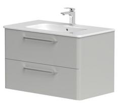 Vonios spintelė Kame Soft 80cm 2 stalčiai, be kriauklės, Pearl Grey BU/8-3DR/D37-SFT