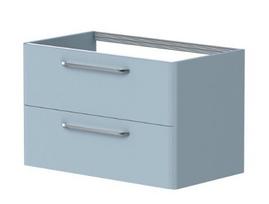 Vonios spintelė Kame Soft 80cm 2 stalčiai, Po stalviršiu, Be kriauklės, Rūko mėlyna BUC/8-3DR/D34-SFT