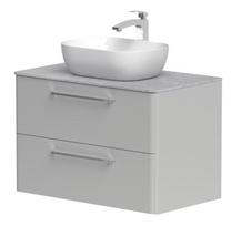 Vonios spintelė Kame Soft 80cm 2 stalčiai, Po viršumi, Be kriauklės, Perlų pilka BUC/8-3DR/D37-SFT