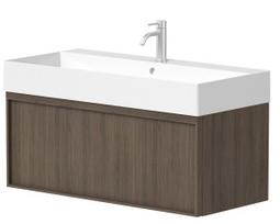 Vonios spintelė Kame Sole 100cm 2 stalčiai, Po viršumi, Be kriauklės, Rūkyto ąžuolo BUC/10-3DR/N08-SOL