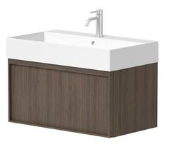 Vonios spintelė Kame Sole 80cm 2 stalčiai, be kriauklės, rūkyto ąžuolo BU/8-3DR/N08-SOL
